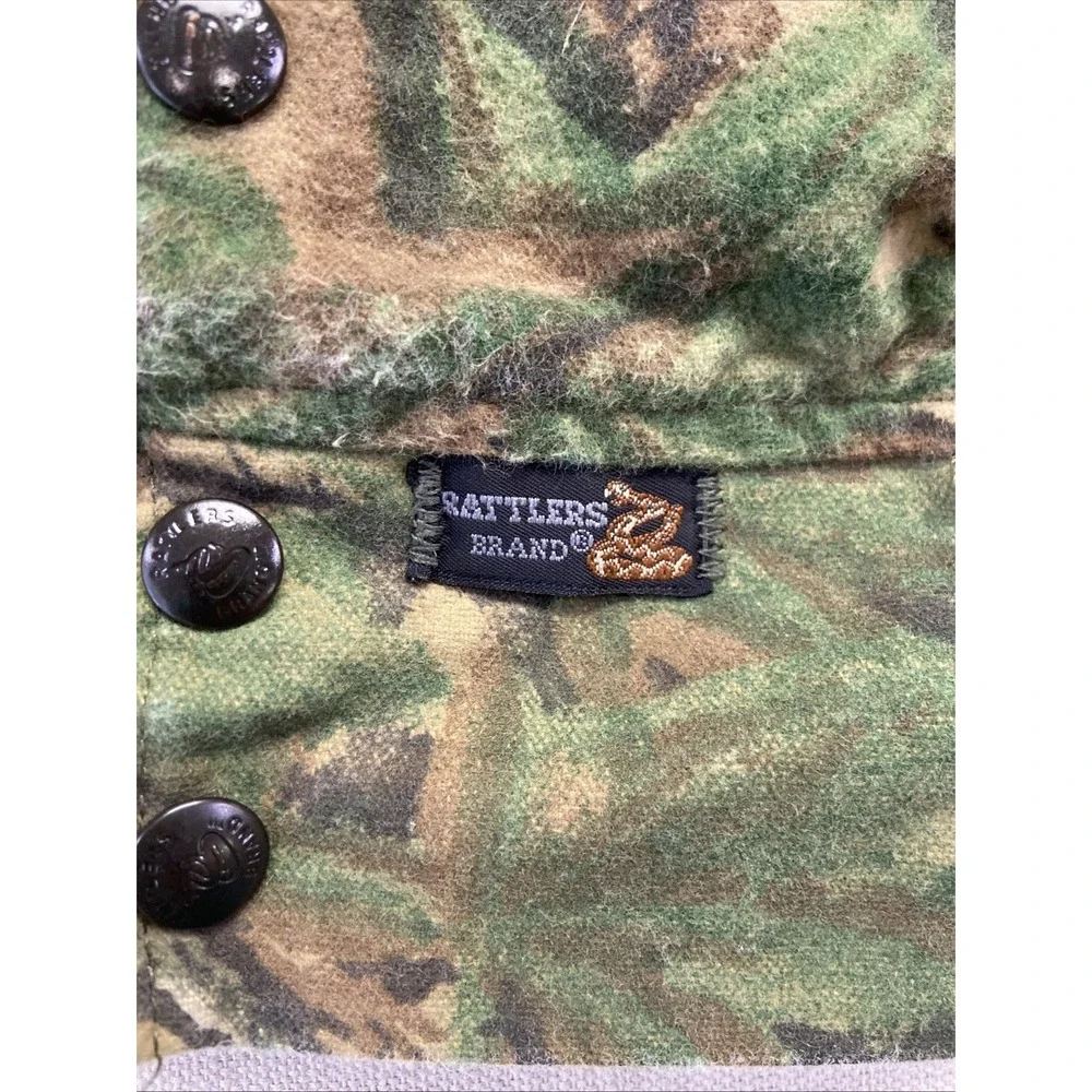 Vintage Rattlers Brand Jacket Mens XXL Realtree Camo Bomber 90s Hunting Outdoors